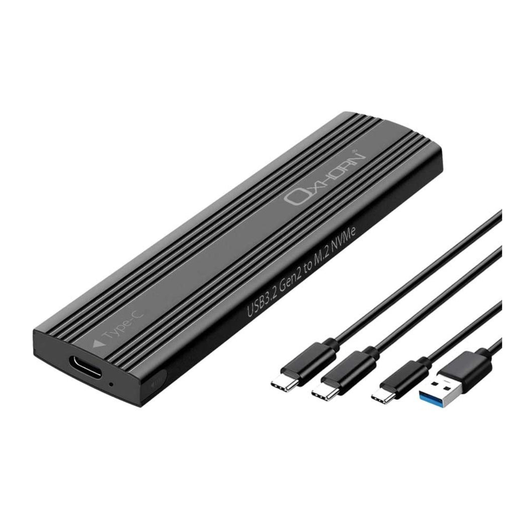 Oxhorn UM-311B USB-C 3.2 Gen 2 M.2 NVMe Aluminium Enclosure - Black(ACBOXHUM311B) - 1