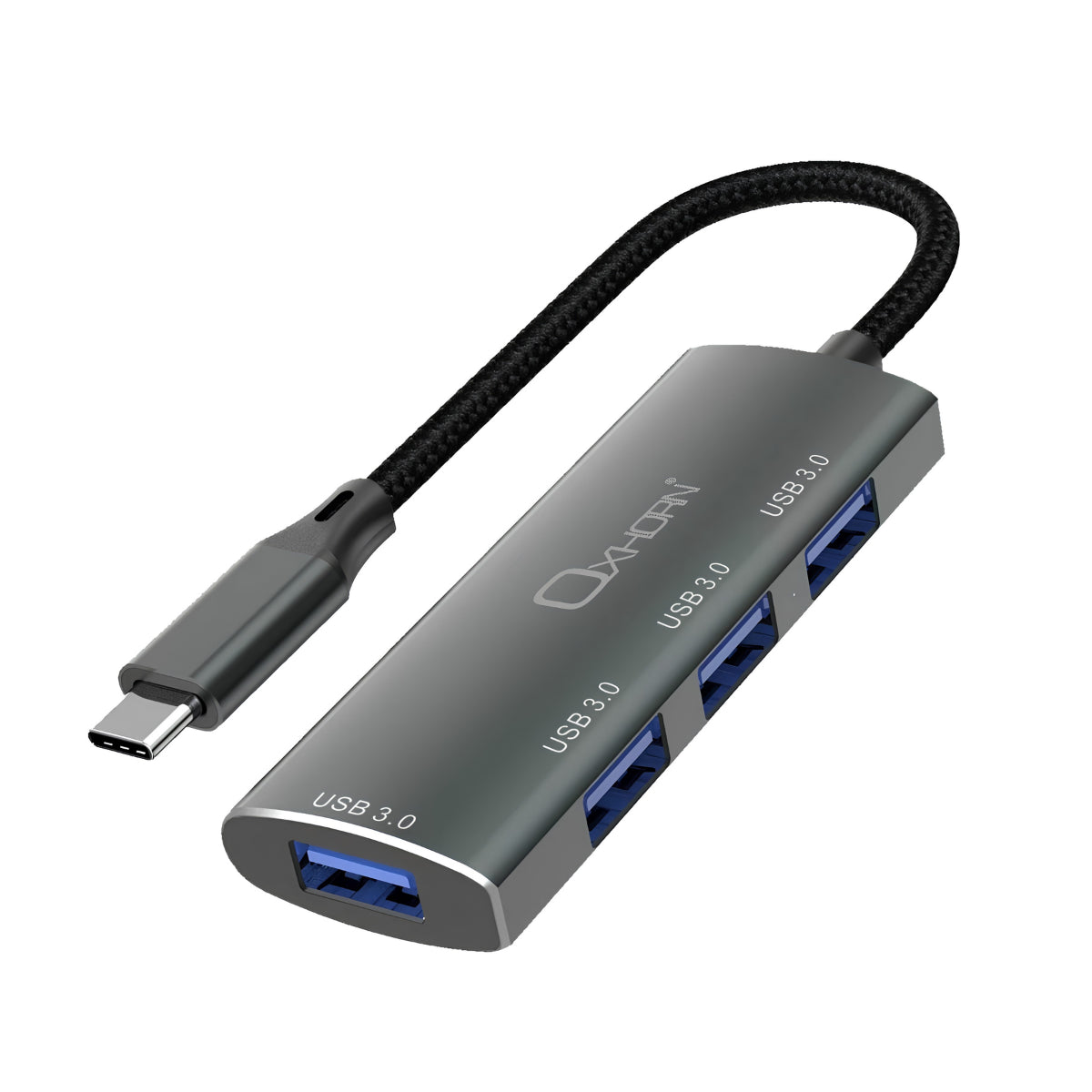 Oxhorn USB-C Male to 4 Port USB-A Female Hub(ACBOXHADU31H4B) - 1