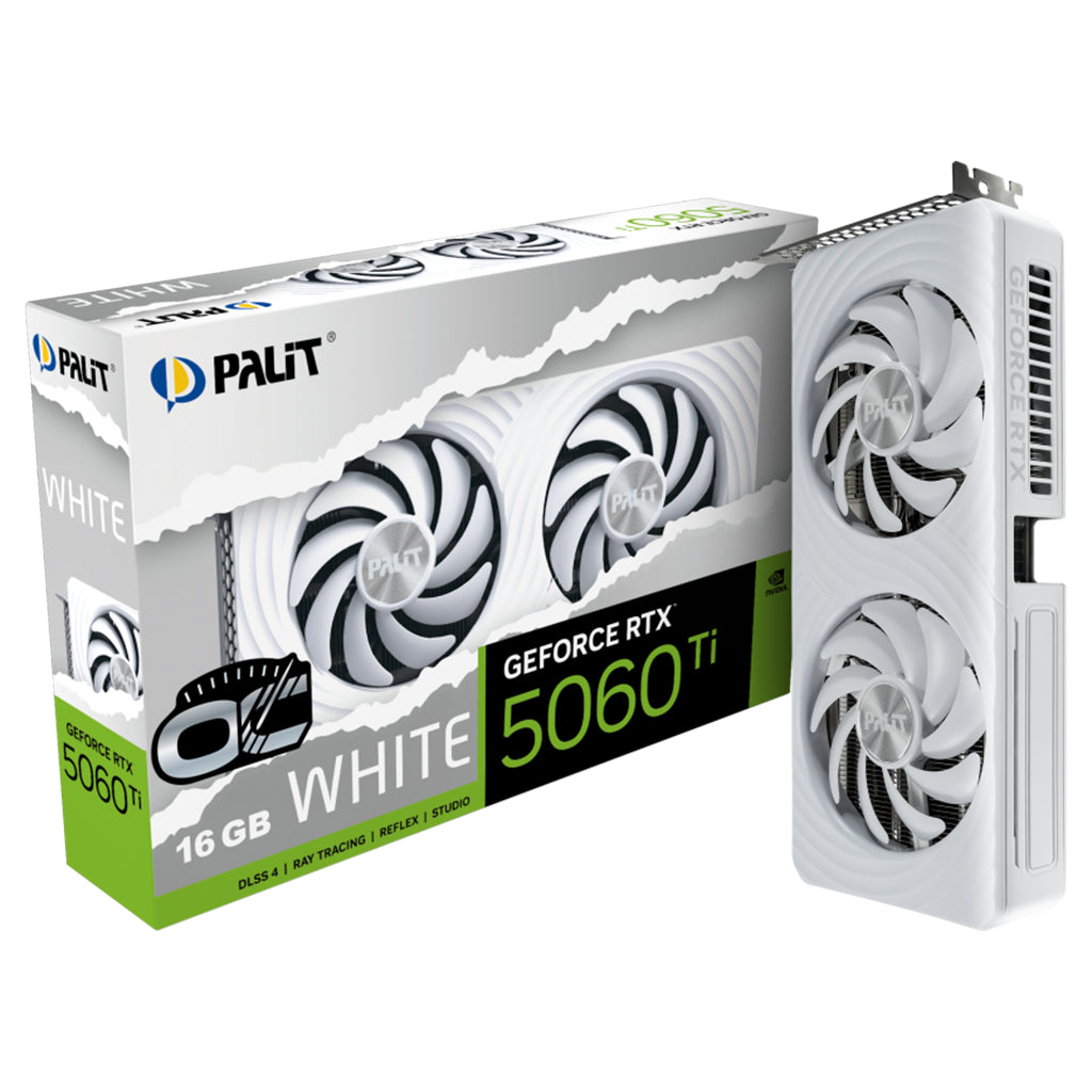 Palit GeForce RTX 5060 Ti White OC 16GB Video Card(NE7506TU19T1-GB2061M) - 1