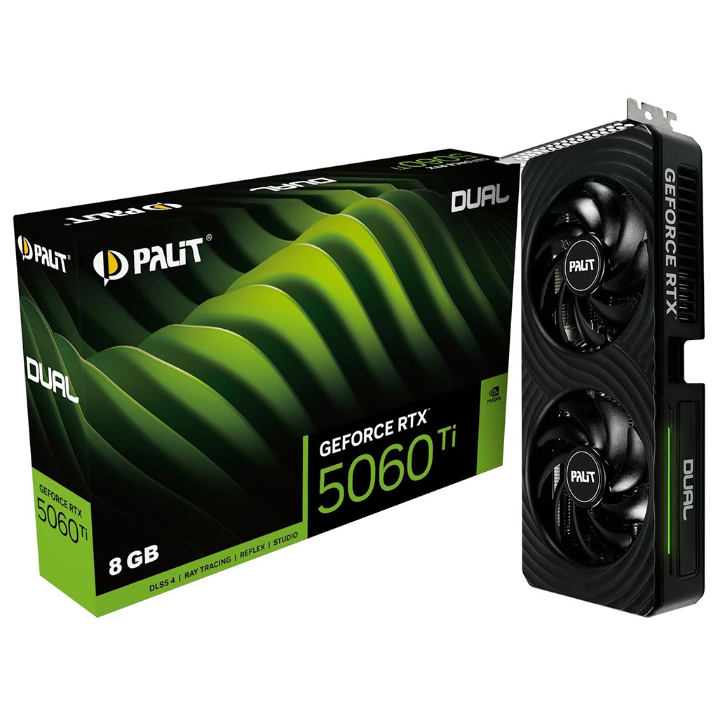 Palit GeForce  RTX 5060 Ti Dual 8GB GDDR7 Video Card(NE7506T019P1-GB2062D ) - 1
