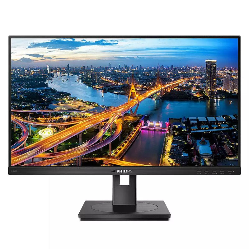 Philips 242B1 23.8" 75Hz Full HD Height Adjust IPS Monitor w/ Speakers + USB Hub(242B1) - 1