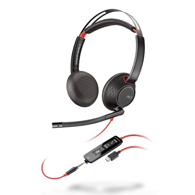 HP Poly Blackwire C5220 UC Stereo USB-C/A Business Headset(8X231AA) - 1