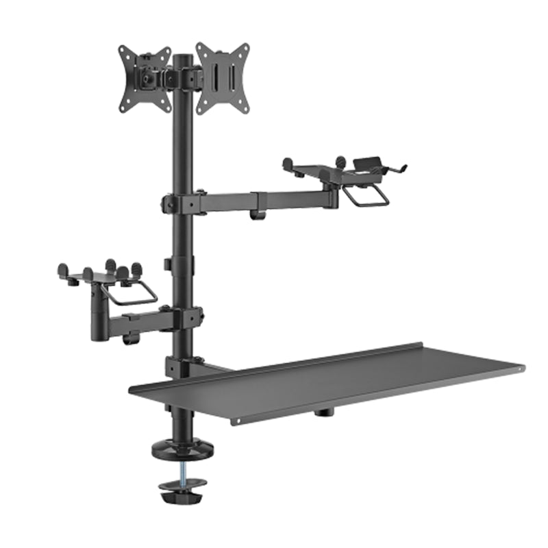 Brateck POS Mounting Solution for Dual Screens w/ Keyboard Tray(PMM-02LD) - 1