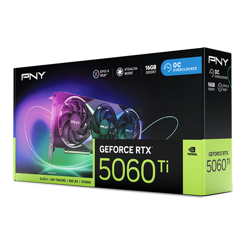 PNY GeForce RTX 5060 Ti EPIC-X RGB Triple Fan OC 16GB Video Card(VCG5060T16TFXXPB1-O) - 10