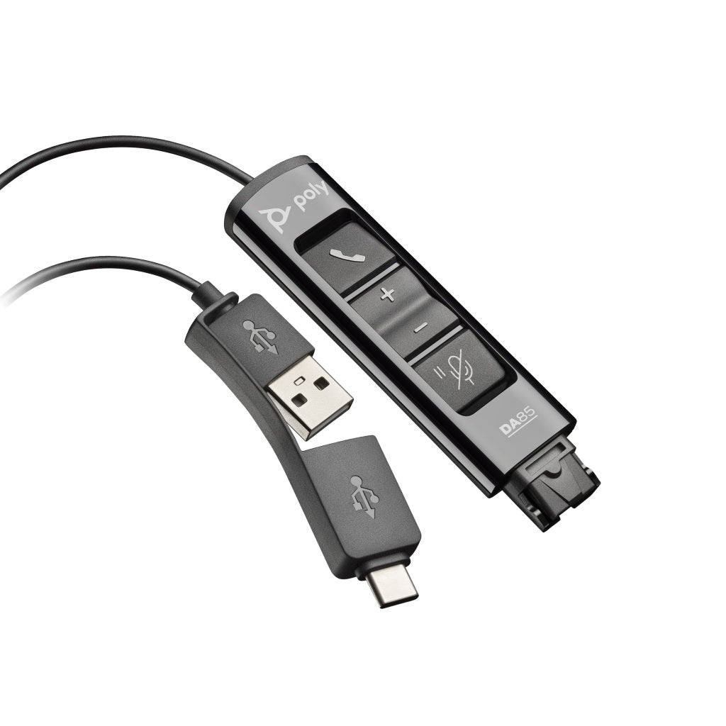 Poly DA85 - Headset cable - USB, 24 pin USB-C male to Quick Disconnect male Adapter - 786C7AA(786C7AA) - 1