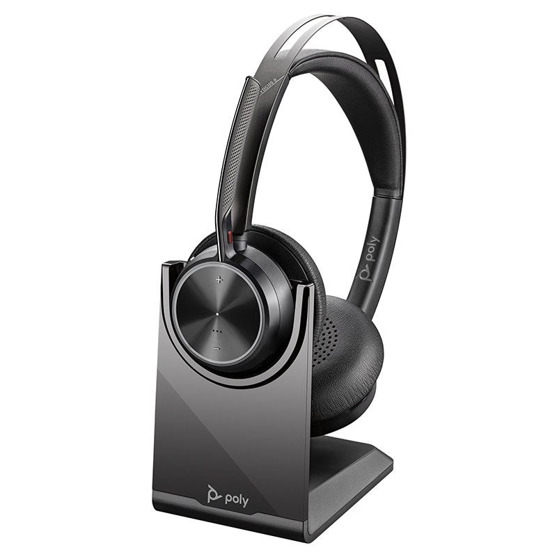 HP Poly Voyager Focus 2 MS ANC Stereo Bluetooth Headset (Charging Stand & USB-C Dongle)(9T9J6AA) - 1