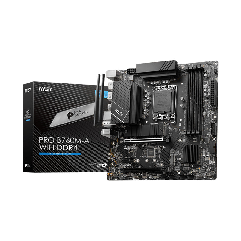 MSI PRO B760M-A WIFI DDR4 Intel LGA 1700 Micro-ATX Motherboard(PRO B760M-A WIFI DDR4) - 1