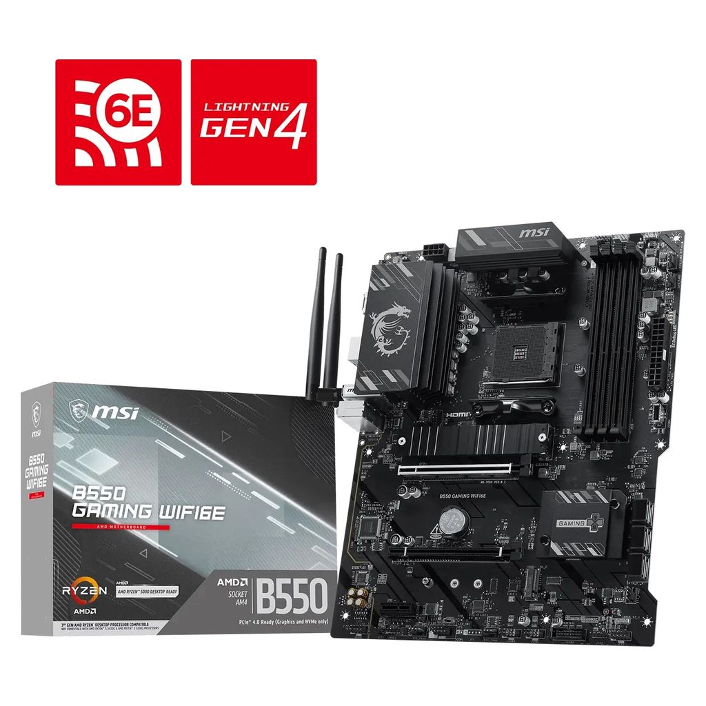 MSI B550 GAMING WIFI6E AM4 ATX Motherboard