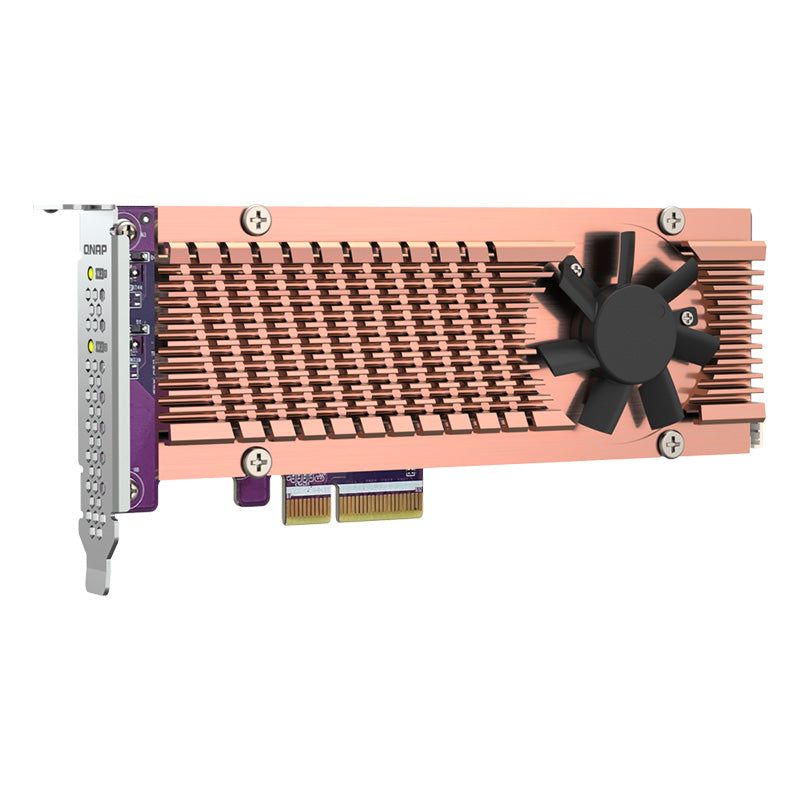 QNAP QM2-2P-344A Dual M.2 22110/2280 PCIe NVMe SSD Expansion Card(QM2-2P-344A) - 1