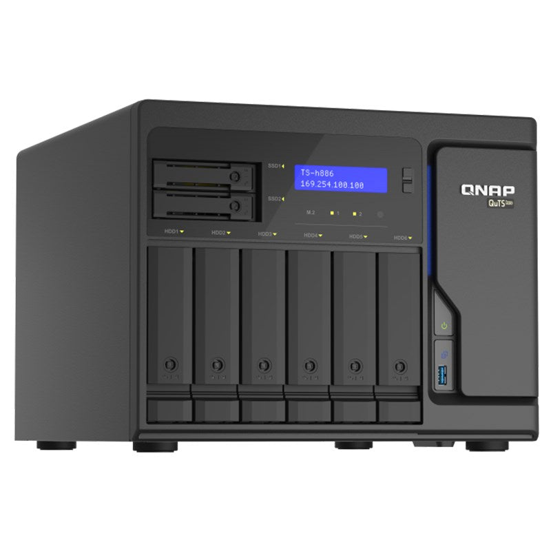 QNAP TS-H886-D1622-16G 8 Bay Diskless NAS Xeon D-1622 CPU 16GB RAM(TS-H886-D1622-16G) - 2