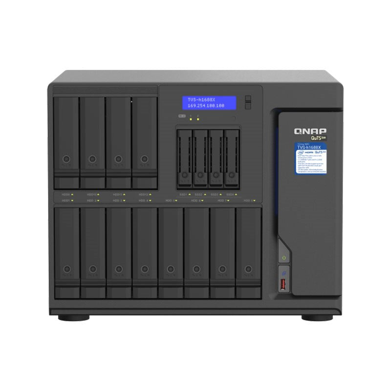 QNAP TVS-h1688X-W1250-32G 16-Bay Diskless NAS Xeon W-1250 6-Core 32GB RAM(TVS-h1688X-W1250-32G) - 1
