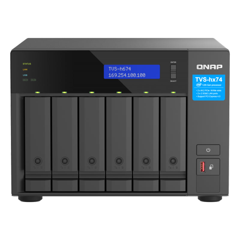 QNAP TVS-h674 6-Bay Diskless NAS i5-12400 6-Core 32GB(TVS-h674-i5-32G) - 4