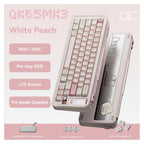 Qwertykeys QK65 MK3 Prebuilt Wireless Mechanical Keyboard - White Peach(KBQK65MK3WHPCH) - 3