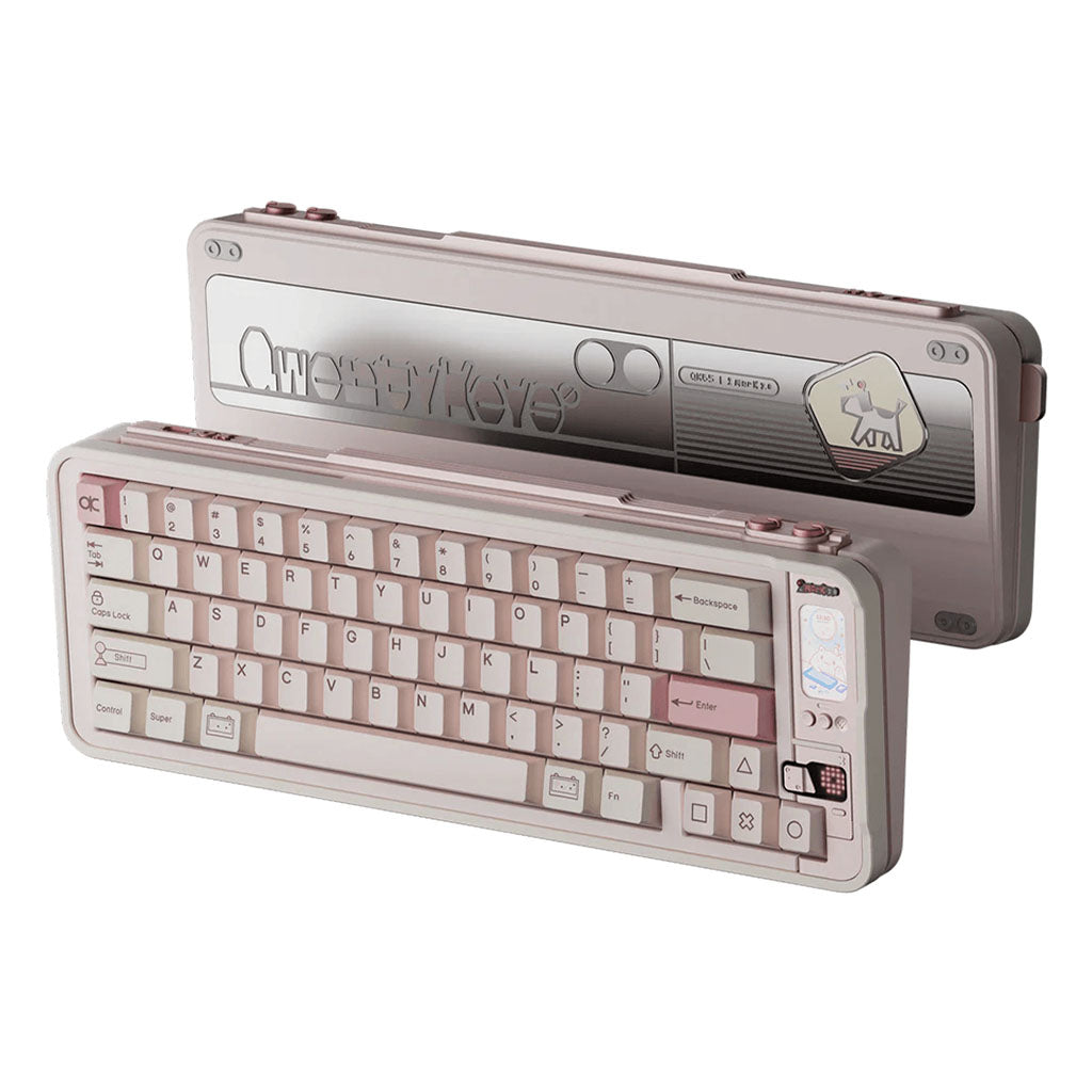 Qwertykeys QK65 MK3 Prebuilt Wireless Mechanical Keyboard - White Peach(KBQK65MK3WHPCH) - 2