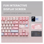 Qwertykeys QK80 MK2 Custom Wireless Mechanical Keyboard - Spray-coated Pink(KBQK80MK2SCPK) - 3
