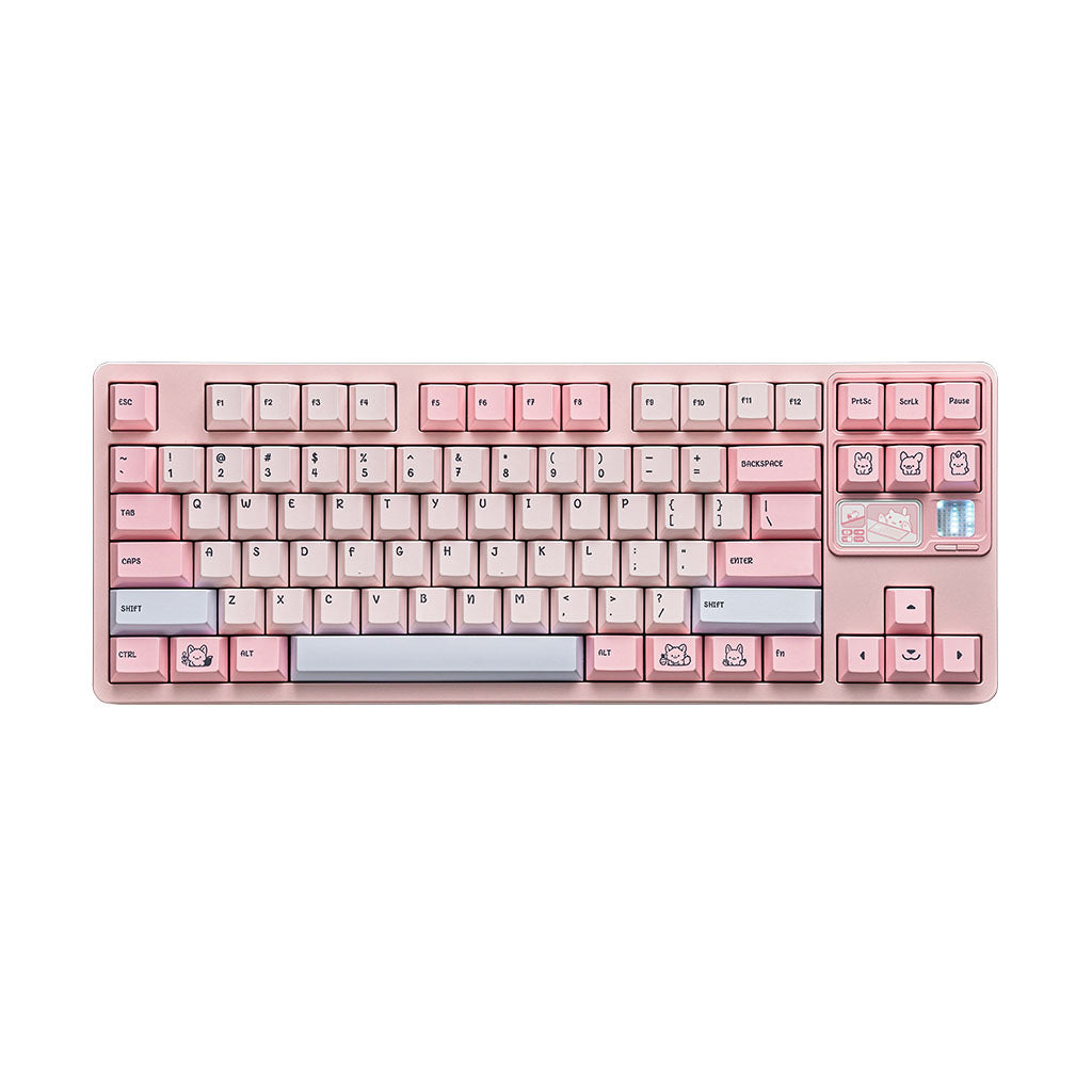 Qwertykeys QK80 MK2 Custom Wireless Mechanical Keyboard - Spray-coated Pink(KBQK80MK2SCPK) - 1