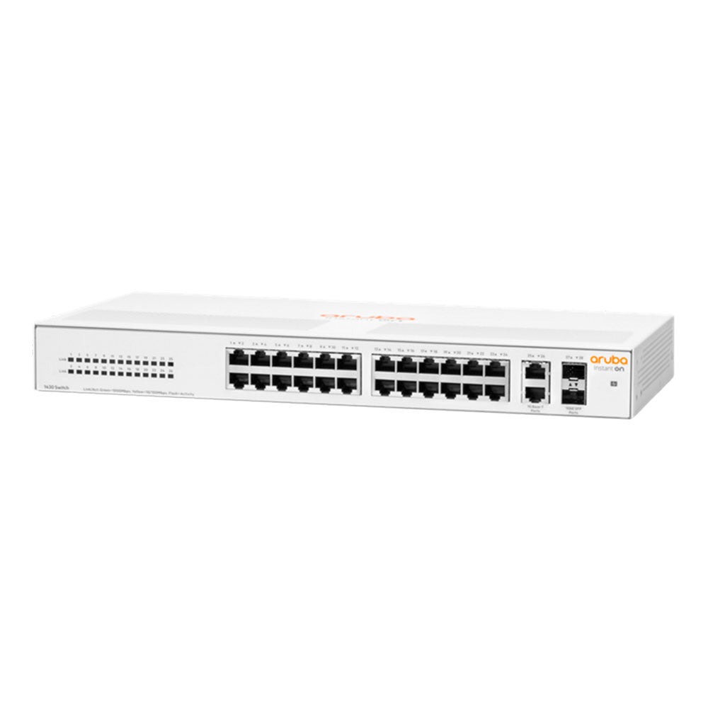 HPE Aruba Instant On 1430 26-Port & 2-Port SFP Switch(R8R50A) - 1