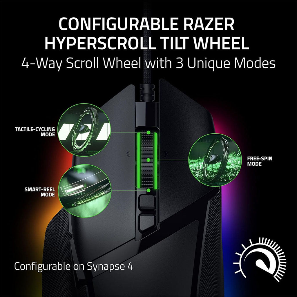 Razer Basilisk V3 35K Ergonomic Wired Gaming Mouse - Black(RZ01-05230100) - 5