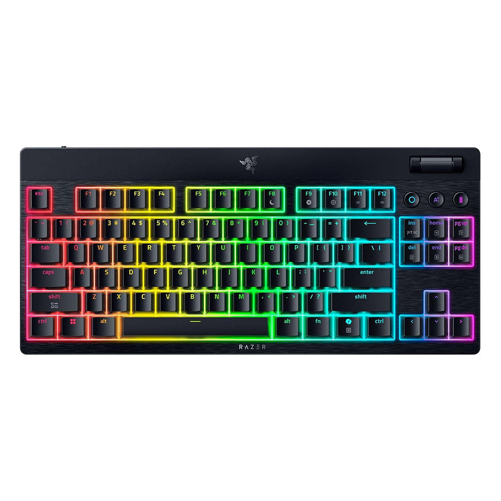 Razer BlackWidow V4 Low-Profile Tenkeyless HyperSpeed Wireless Mechanical Gaming Keyboard - Yellow Linear Switch(RZ03-05450100) - 1