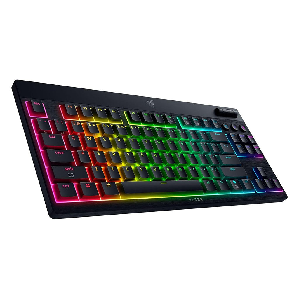 Razer BlackWidow V4 Low-Profile Tenkeyless HyperSpeed Wireless Mechanical Gaming Keyboard - Yellow Linear Switch(RZ03-05450100) - 2