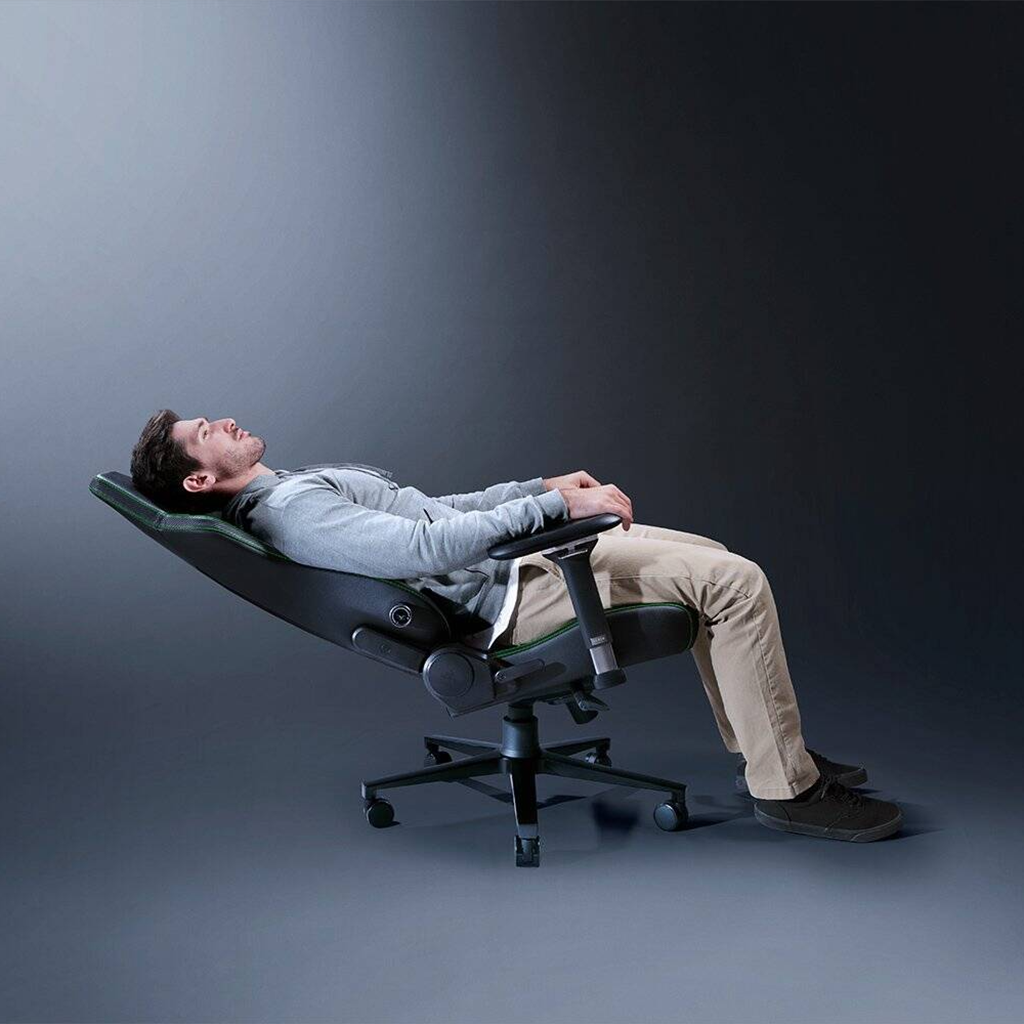Razer Iskur V2 Gaming Chair w/ Adaptive Lumbar Support - Black/Green(RZ38-04900100) - 4