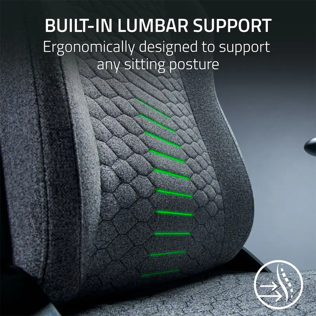 Razer Iskur V2 X Gaming Chair w/ Integrated Lumbar Support - Black/Green(RZ38-05310100) - 4