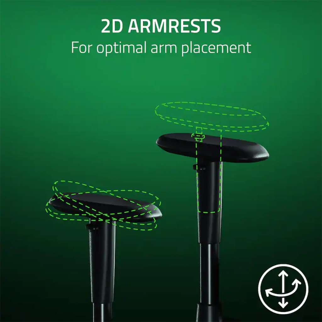 Razer Iskur V2 X Gaming Chair w/ Integrated Lumbar Support - Black/Green(RZ38-05310100) - 5