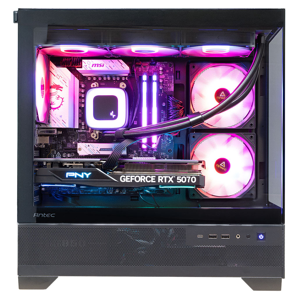RESPAWN NINJA PRM GHOST Gaming PC - AMD Ryzen 7 7800X3D & Gigabyte GeForce RTX 5070(RN-PRM-GHOST-N402-R2G) - 3