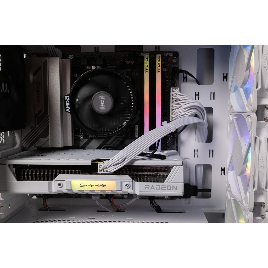 RESPAWN NINJA PRO PHANTOM WHITE Edition Gaming PC - AMD Ryzen 5 7500F & Sapphire Radeon RX 9060 XT(RN-PRO-PHANTOM-AW201-R2G) - 5