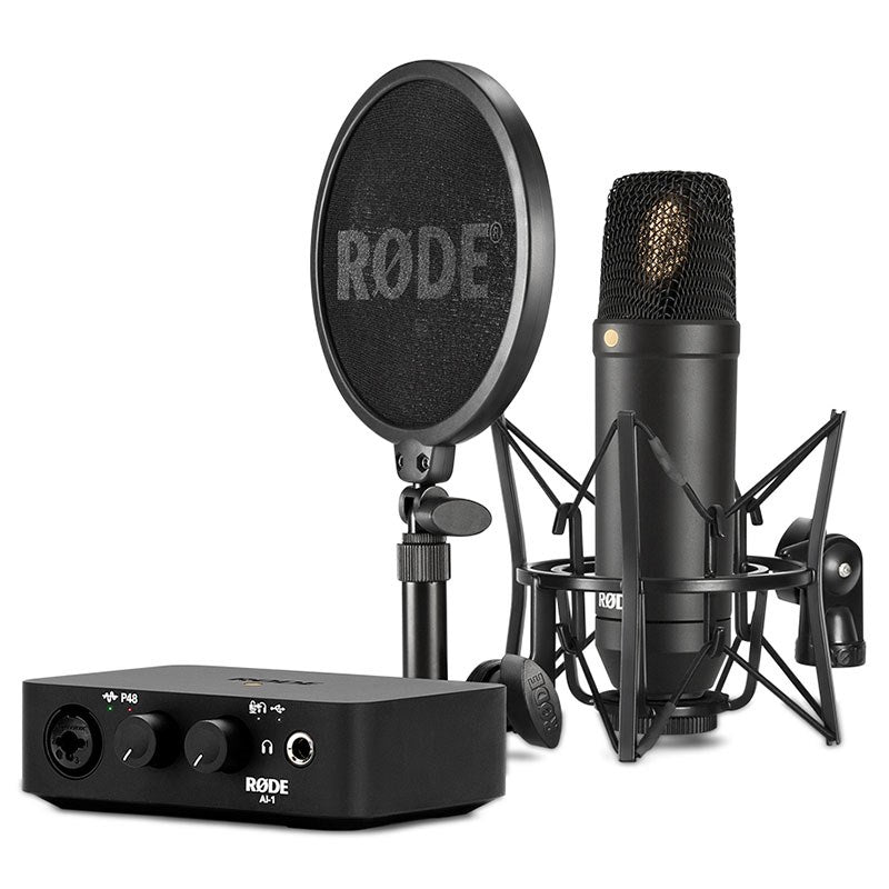 RODE Complete Studio Microphone Kit with Audio Interface(NT1 + Ai-1 Complete Studio Kit) - 1