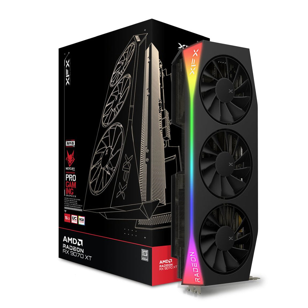 XFX Mercury Radeon RX9070 XT OC Gaming Edition 16GB GDDR6 Video Card(RX-97TRGBBB9) - 1