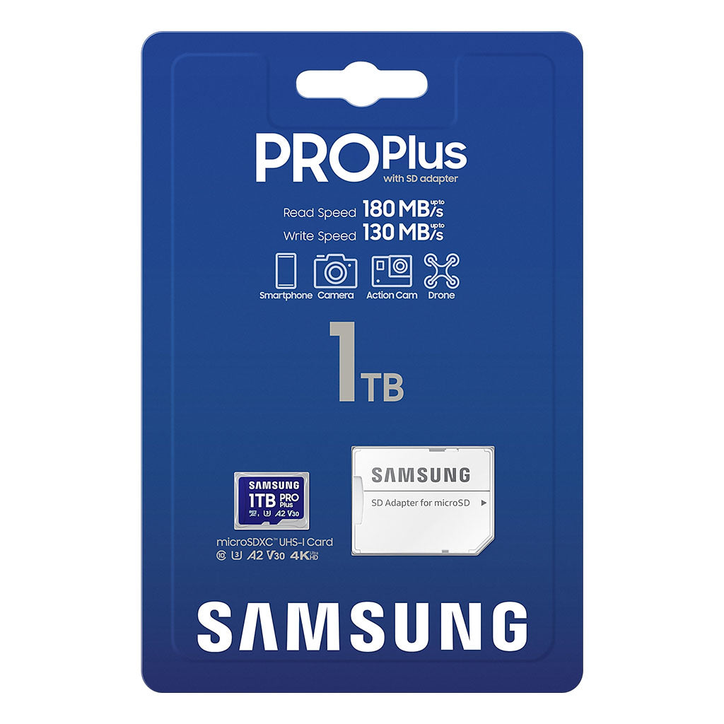 Samsung 1TB PRO Plus microSDXC V30 A2 U3 Memory Card - 180MB/s(FFCSAMMBMD1T0SA) - 4