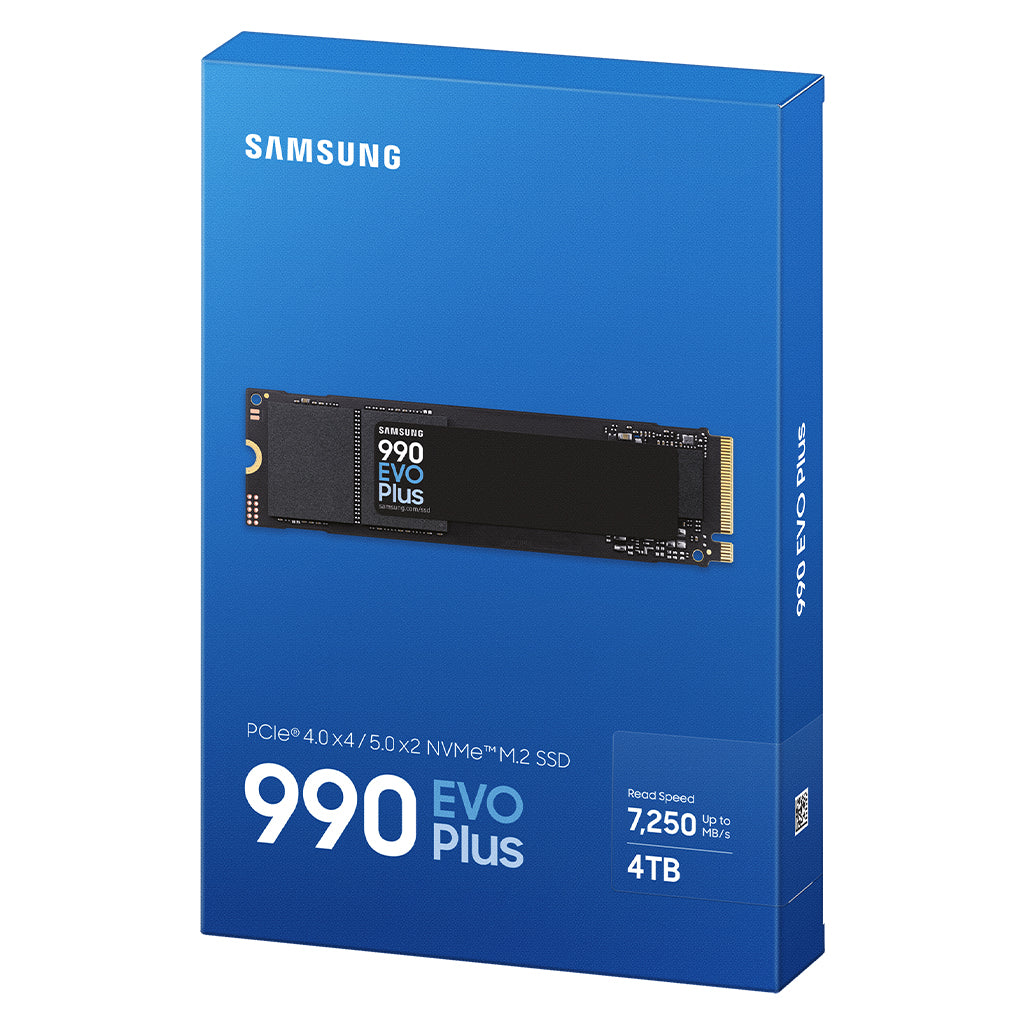 Samsung 990 EVO Plus 4TB PCIe 5.0/4.0 NVMe M.2 2280 SSD - MZ-V9S4T0BW(MZ-V9S4T0BW) - 4