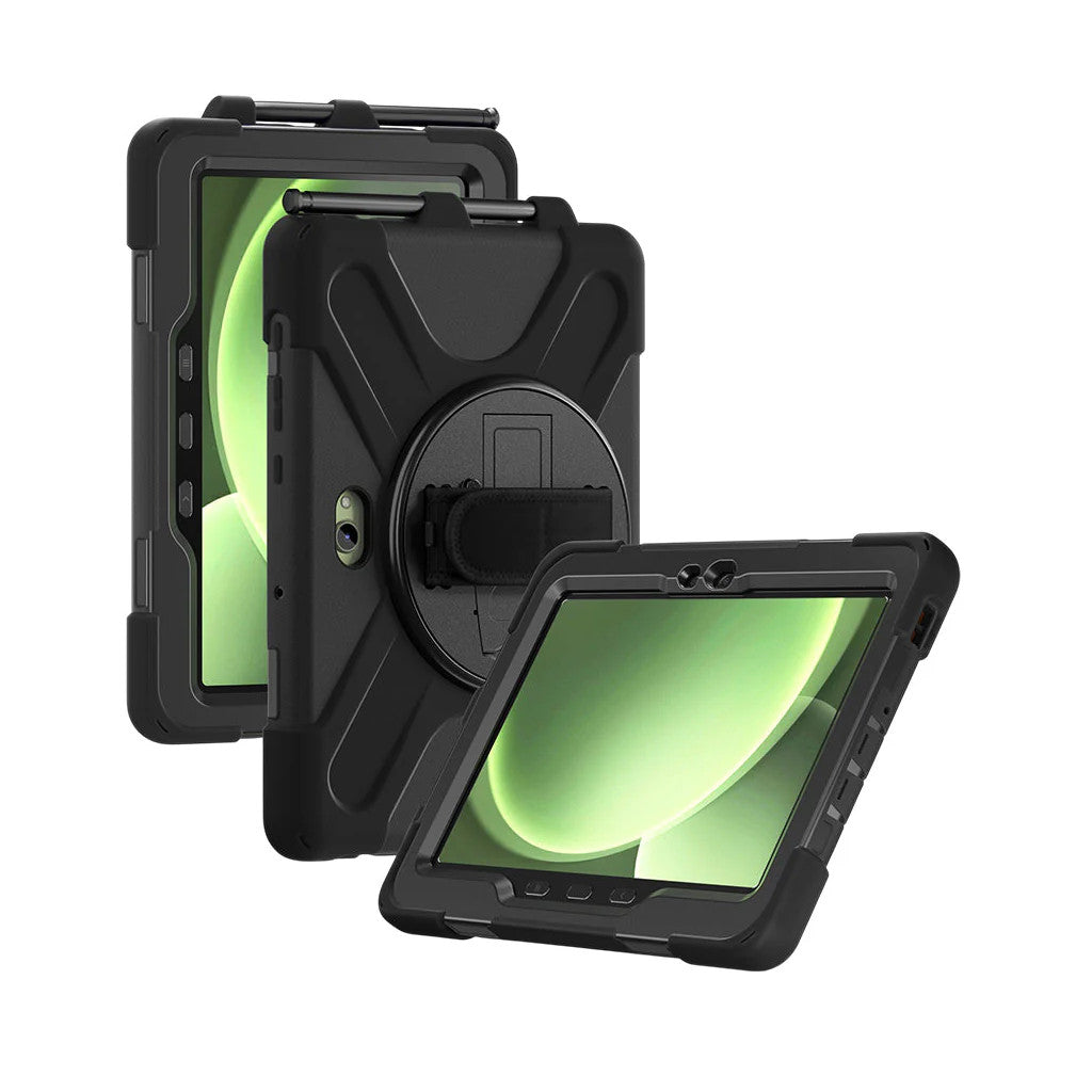 Samsung Strike TAB Active5 Pro Rugged Case (w/ Hand Strap & Lanyard) - Black(CAS-STKHTA5P) - 1