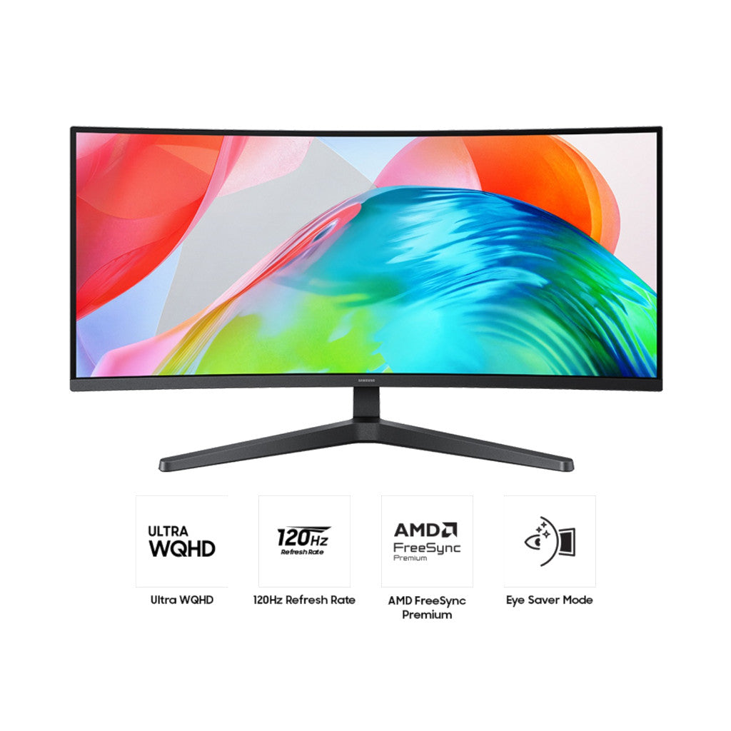 Samsung ViewFinity S5 S55GH 34" 120Hz UWQHD VA Curved FreeSync Monitor(LS34H550GAEXXY) - 2
