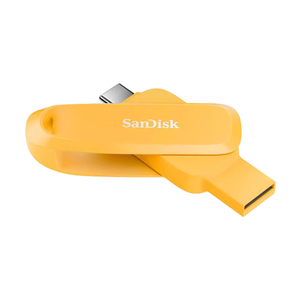 SanDisk 128GB Phone Dual Drive USB 3.2 Type C+A - Yellow Daffodil(SDDDC6-128G-G46YD) - 3