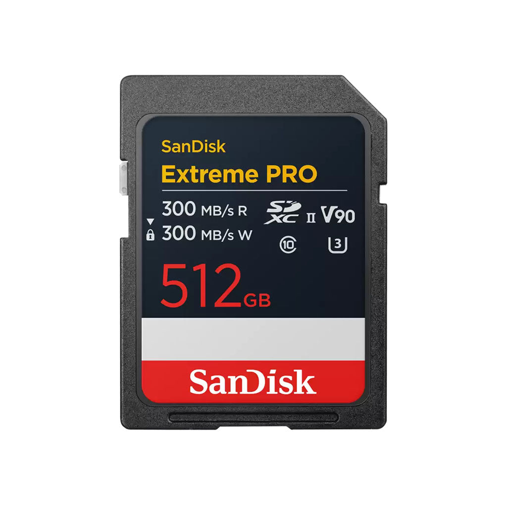 SanDisk 512GB Extreme PRO SDXC UHS-II V90 Memory Card - 300MB/s(SDSDXDM-512G-GN4IN) - 1