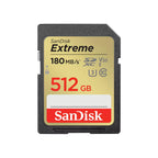 SanDisk 512GB Extreme SDXC UHS-I Memory Card - 180MB/s(SDSDXVV-512G-GNCIN) - 1