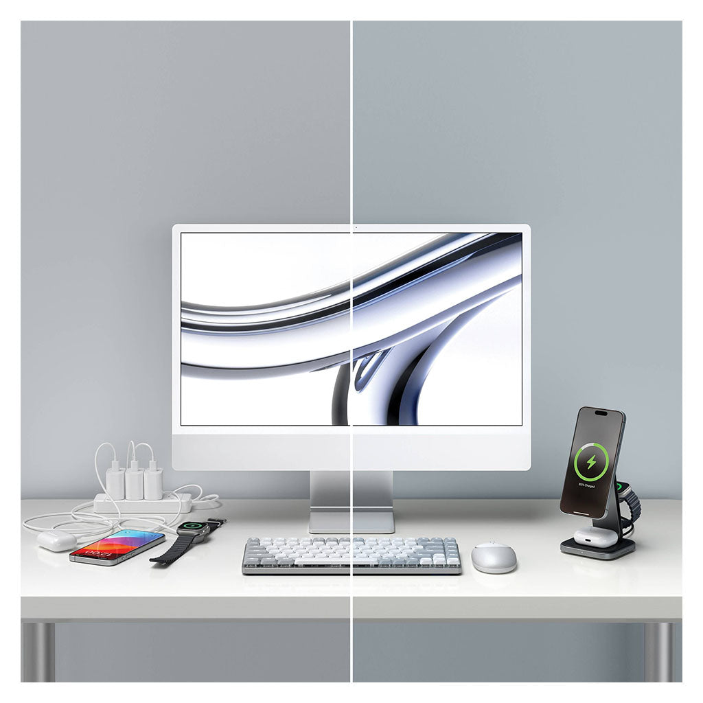 Satechi 3-in-1 Foldable Qi2 Wireless Charging Stand(ST-Q31FM-AP) - 6