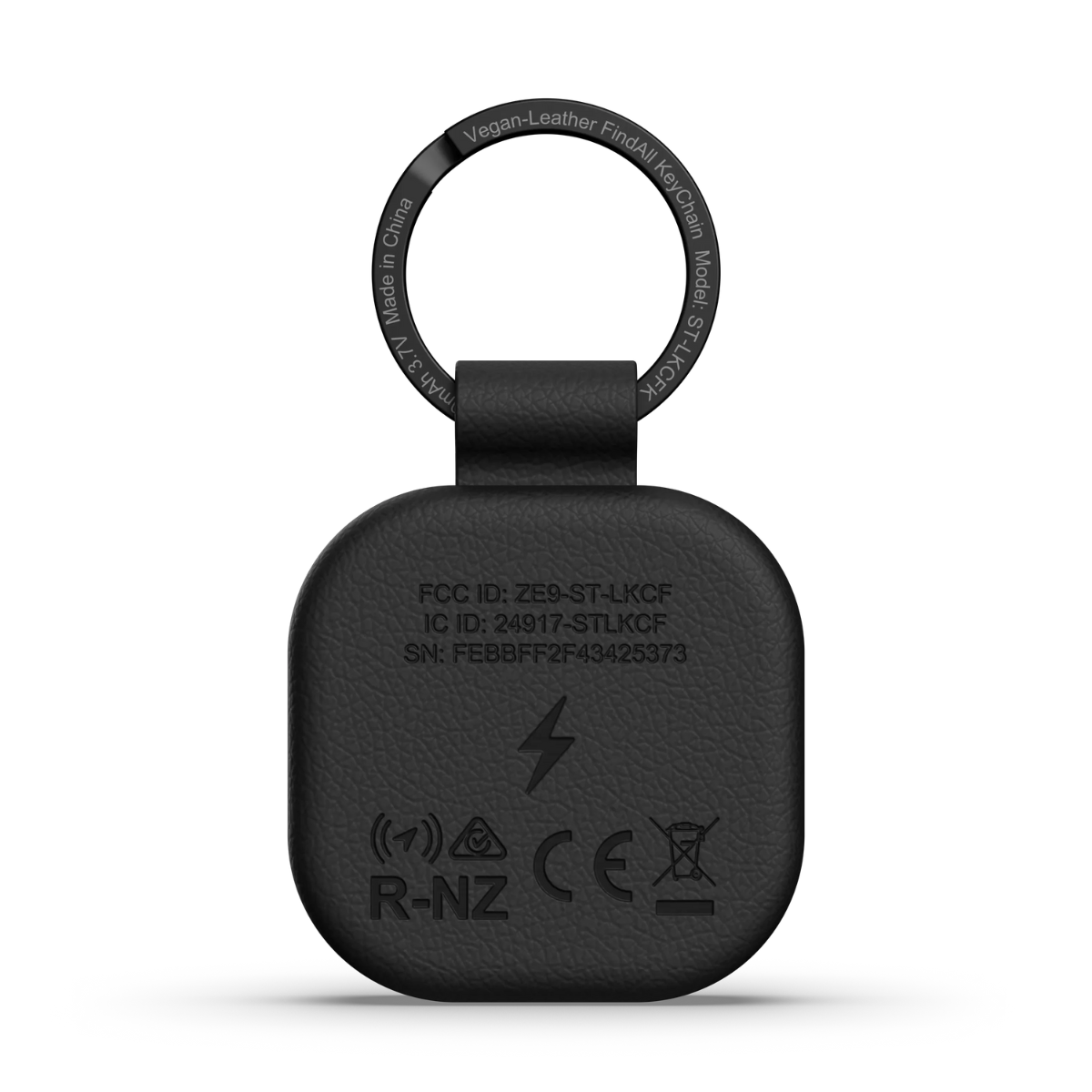 Satechi Vegan-Leather FindAll Keychain - Black(ST-LKCFK) - 4