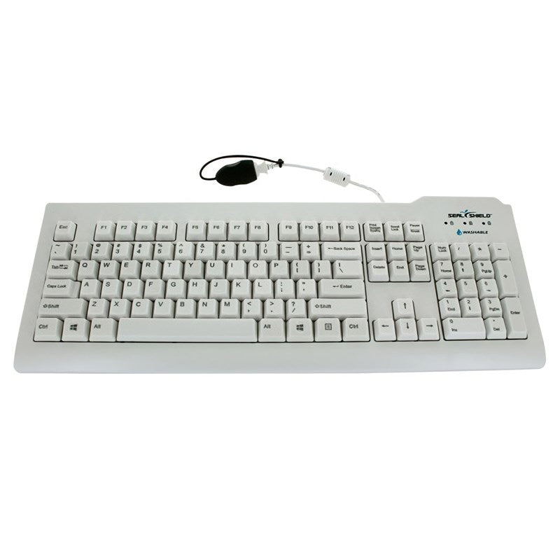 Seal Shield Glow Medical Grade Waterproof Keyboard - White(SSWKSV207G) - 1