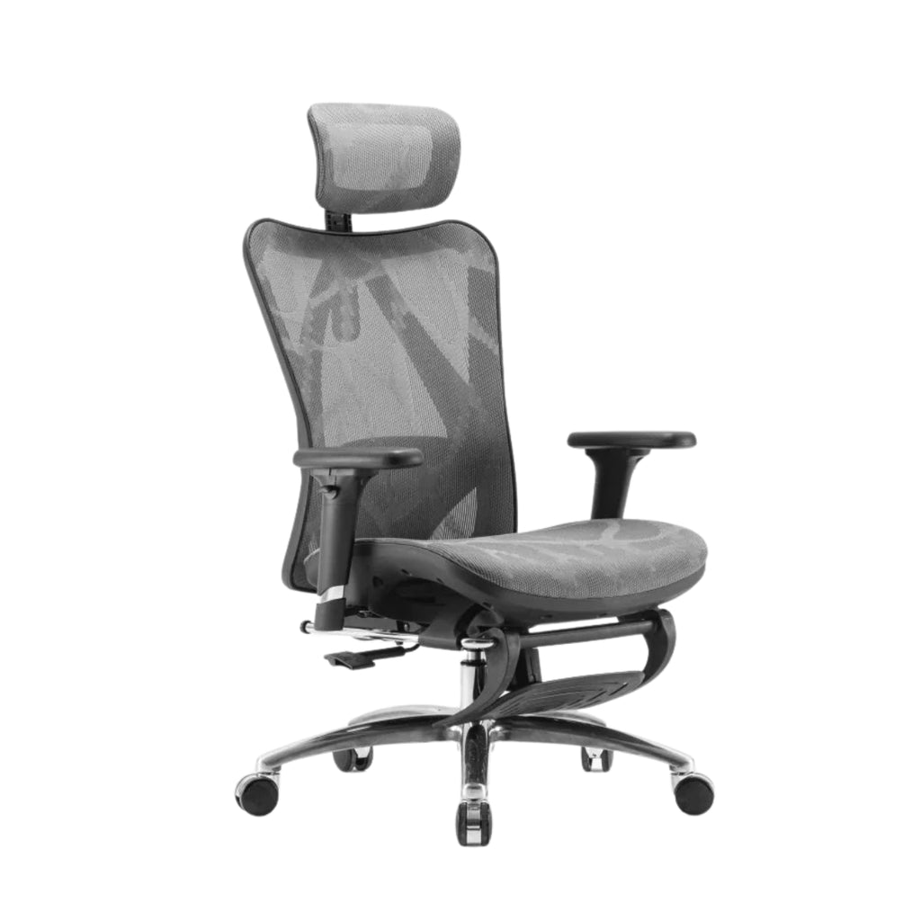 Sihoo M57 Ergonomic Office Chair with Footrest - Grey Mesh(M57B-N106) - 3