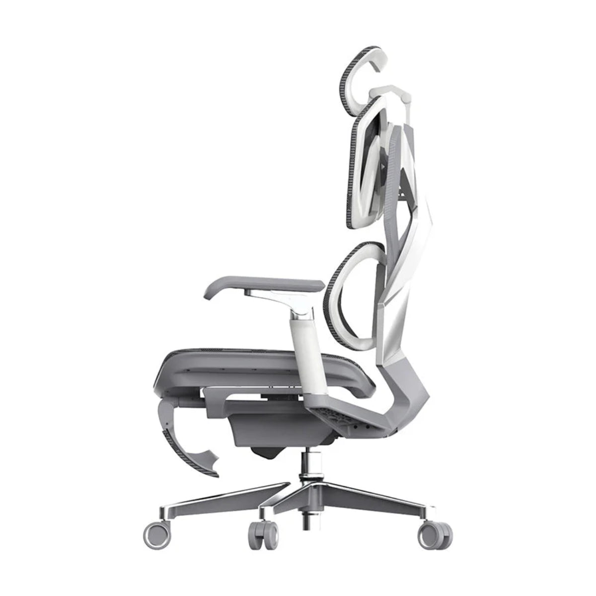 Sihoo Xallking X5 Pro Ergonomic Gaming Chair - White Frame with Grey Mesh(X5PRO-402-JT) - 4