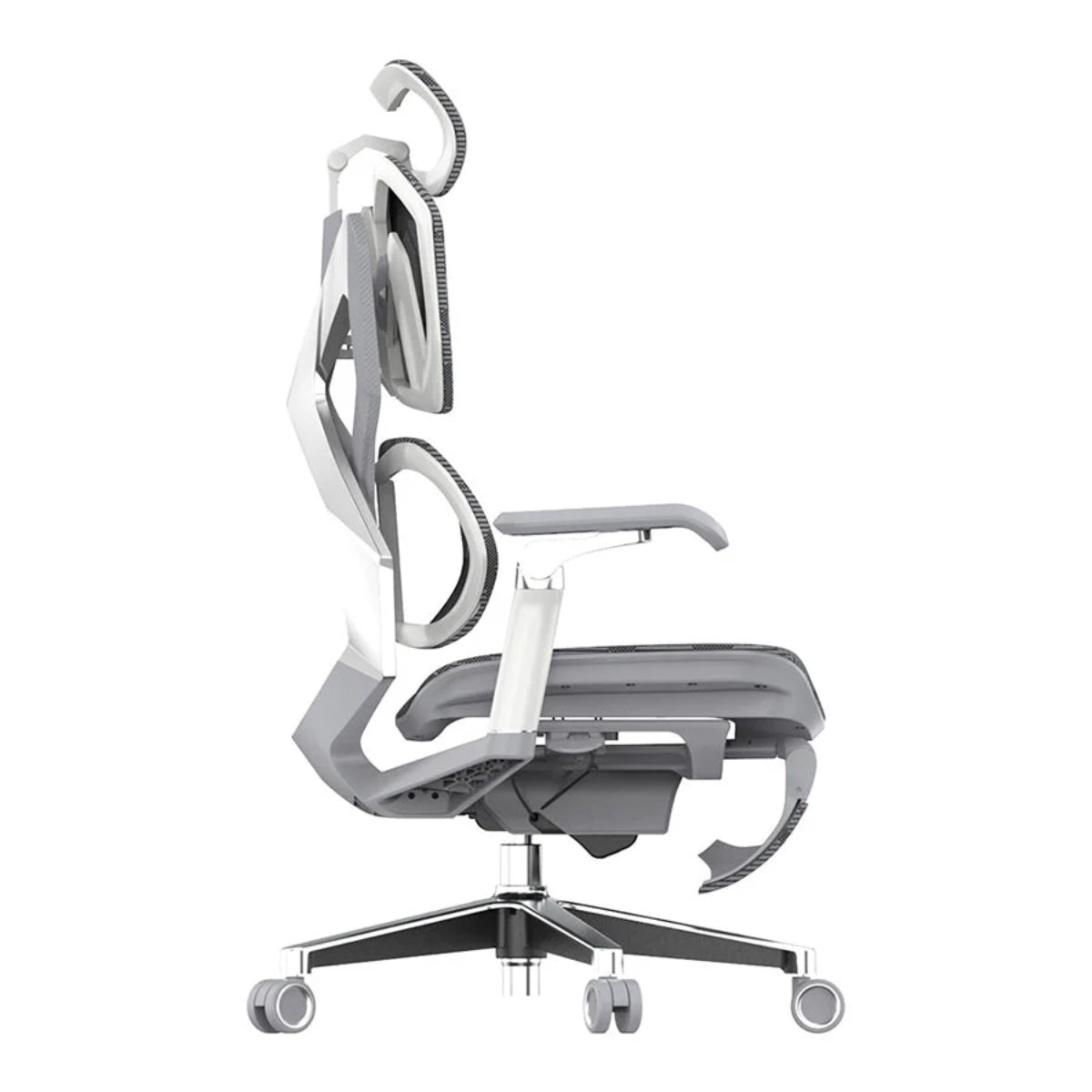 Sihoo Xallking X5 Pro Ergonomic Gaming Chair - White Frame with Grey Mesh(X5PRO-402-JT) - 5