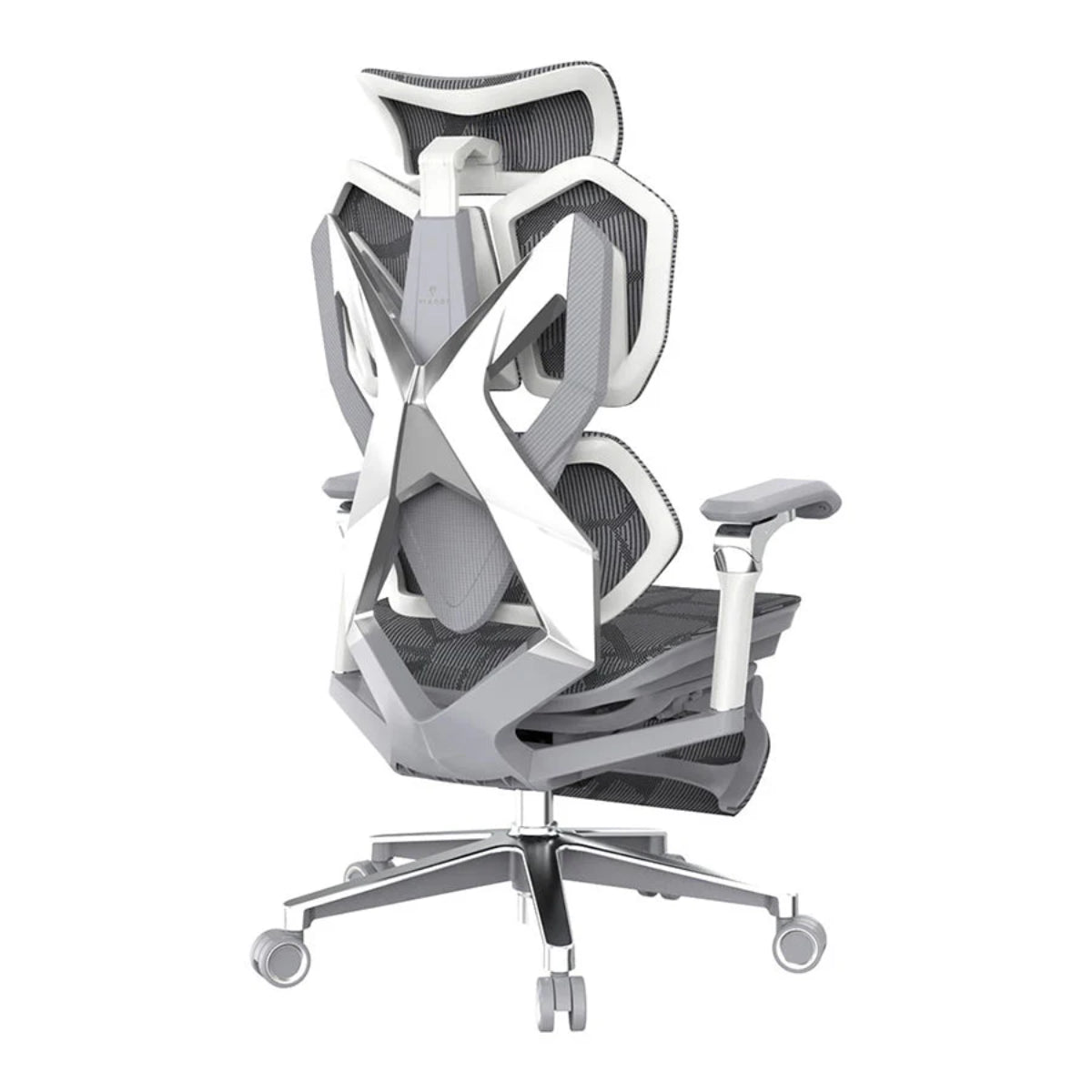 Sihoo Xallking X5 Pro Ergonomic Gaming Chair - White Frame with Grey Mesh(X5PRO-402-JT) - 6