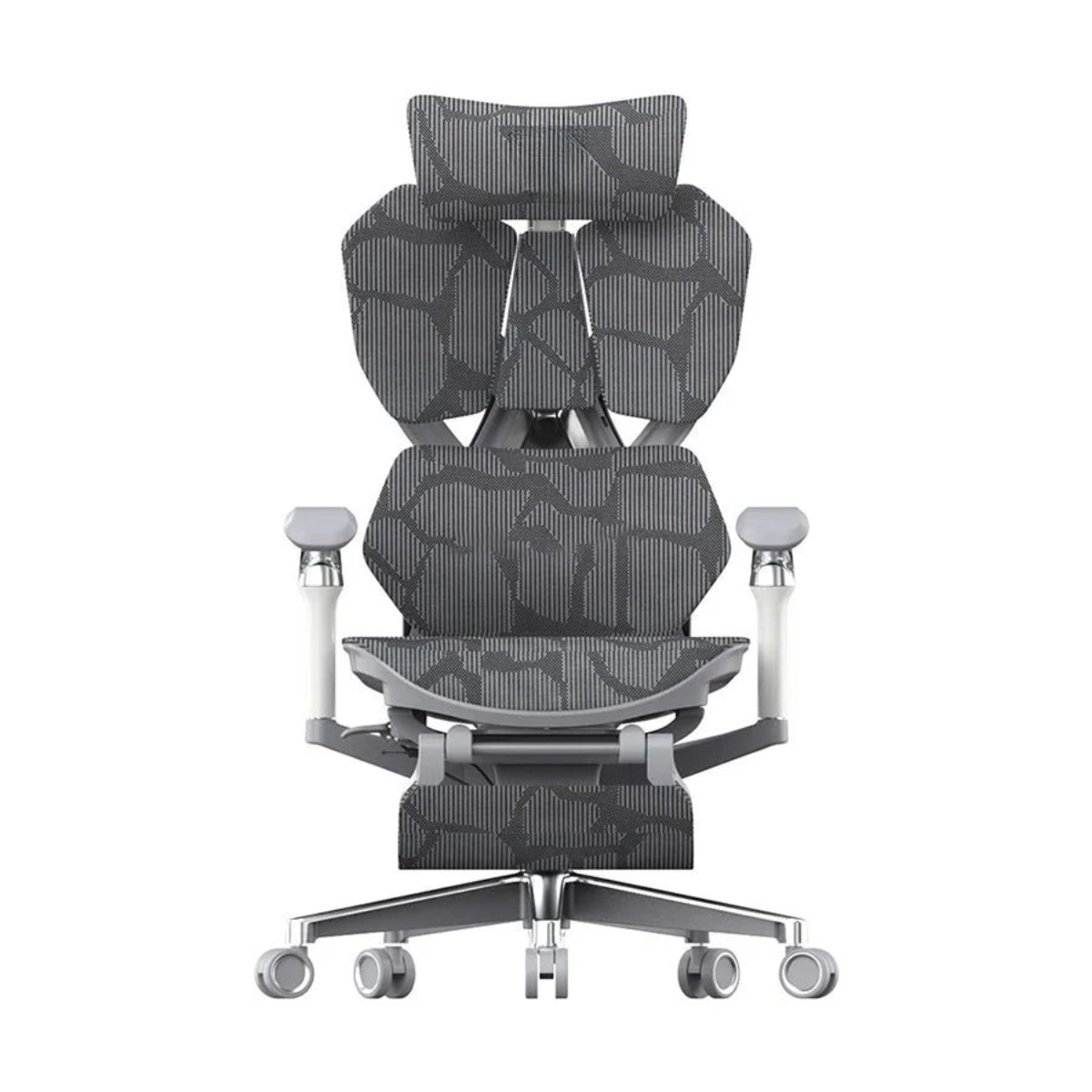 Sihoo Xallking X5 Pro Ergonomic Gaming Chair - White Frame with Grey Mesh(X5PRO-402-JT) - 8