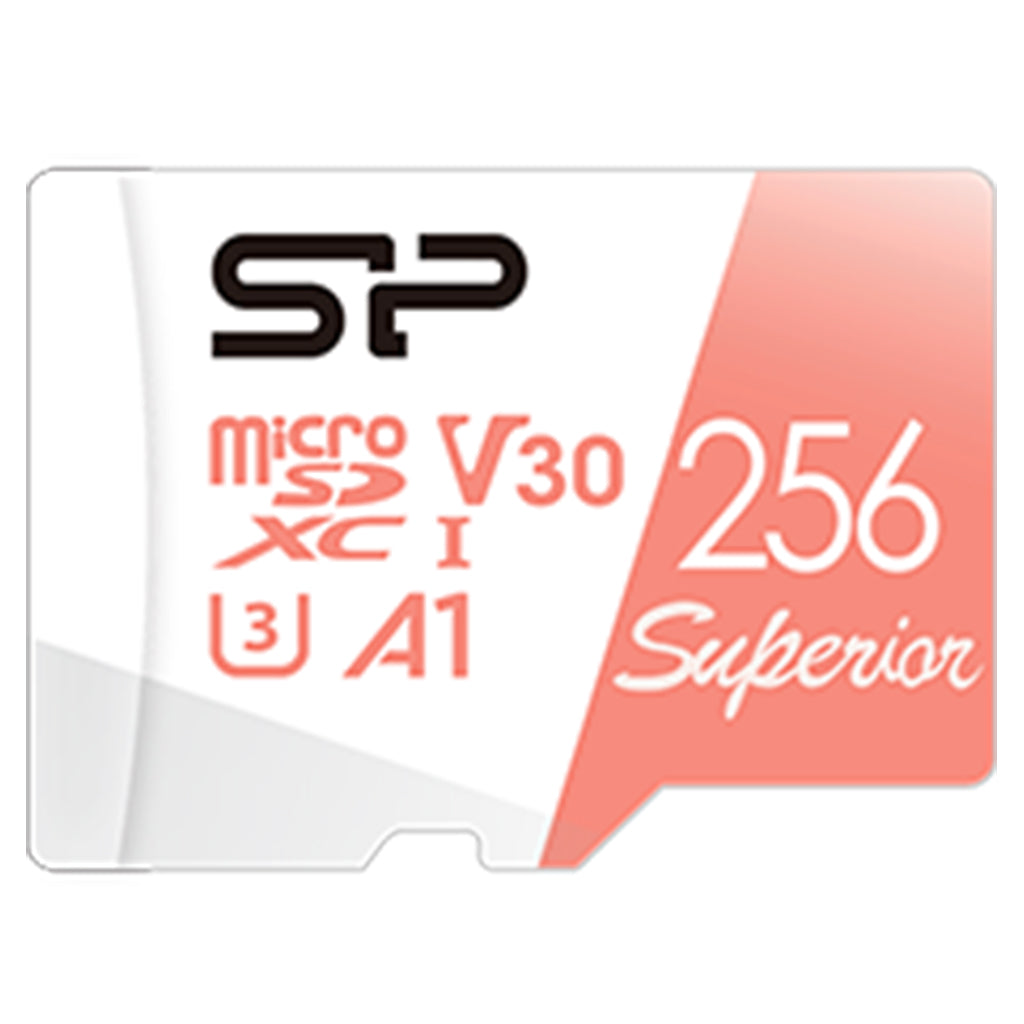 Silicon Power 256GB Superior A1 Series microSDXC UHS-I U3 V30 Memory Card - 100MB/s(SZ256GBSTXDV3V20AU) - 1
