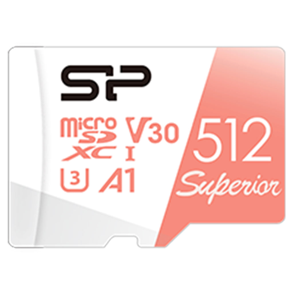 Silicon Power 512GB Superior A1 Series microSDXC UHS-I U3 V30 Memory Card - 100MB/s(SZ512GBSTXDV3V20AU) - 1