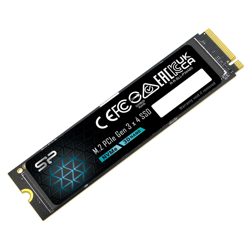 Silicon Power P34A60 128GB PCIe 3.0 NVMe M.2 SSD - SZ128GBP34A60M28AU(SZ128GBP34A60M28AU) - 4