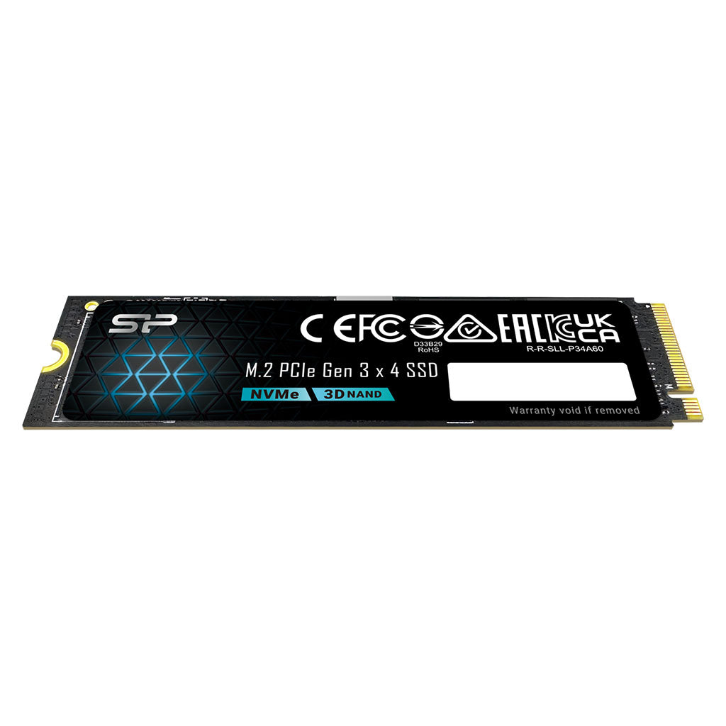 Silicon Power P34A60 512GB PCIe 3.0 NVMe M.2 SSD - SZ512GBP34A60M28AU(SZ512GBP34A60M28AU) - 2